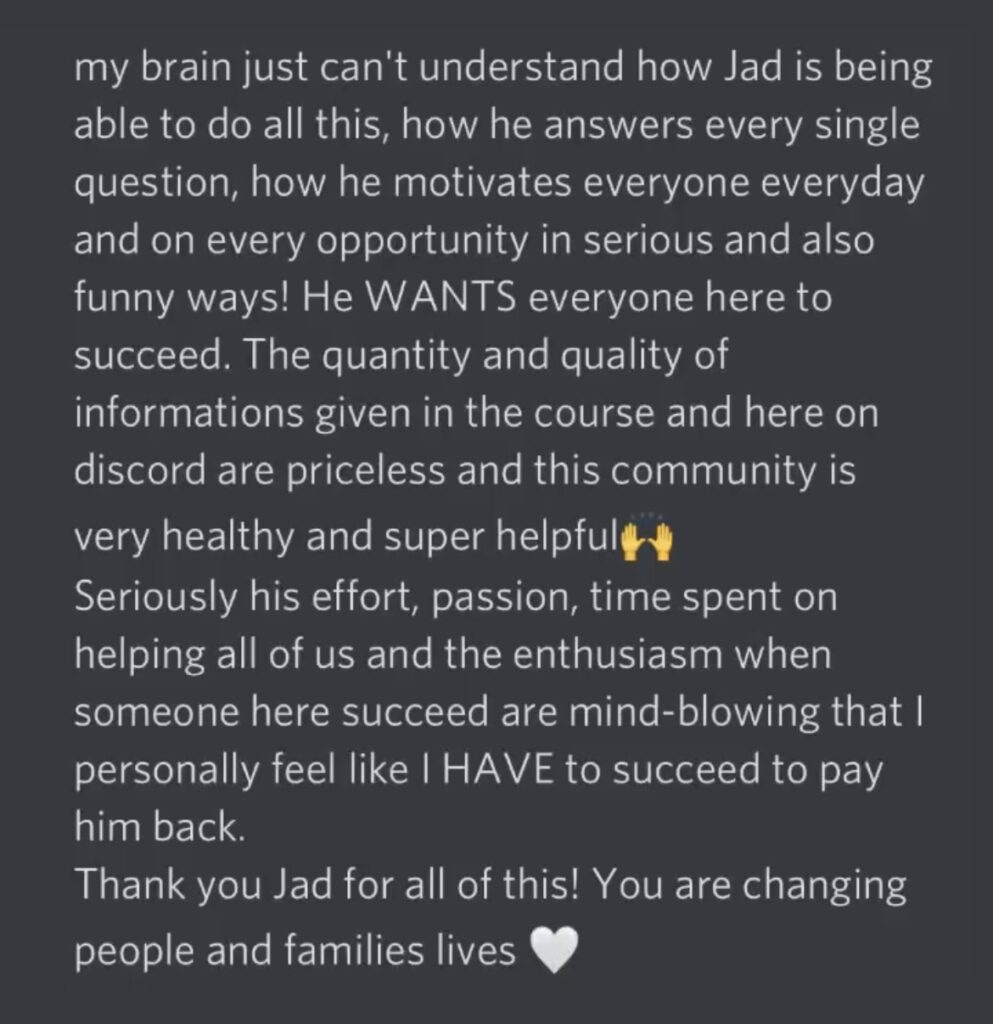 Wolfofbey student testimonial screenshot 32