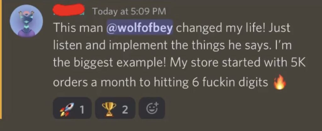 Wolfofbey student testimonial screenshot 34