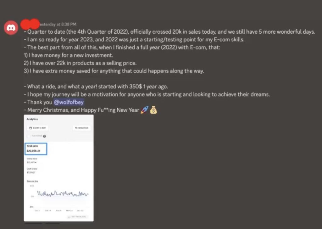 Wolfofbey student testimonial screenshot 54