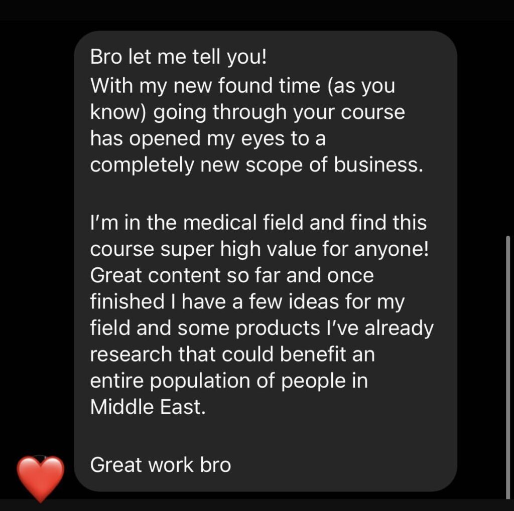 Wolfofbey student testimonial screenshot 58