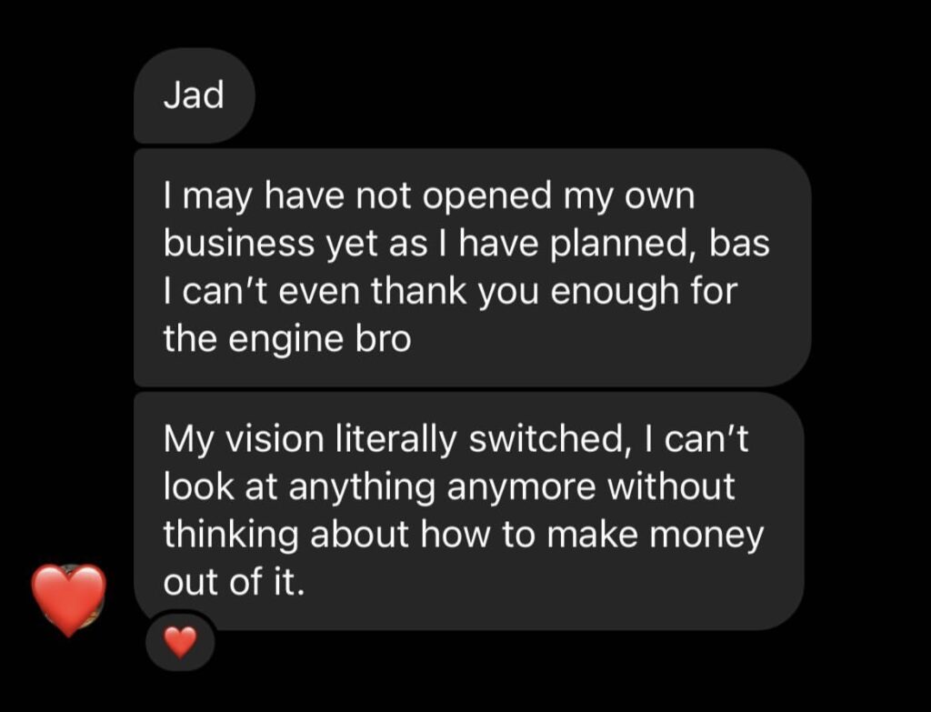 Wolfofbey student testimonial screenshot 59