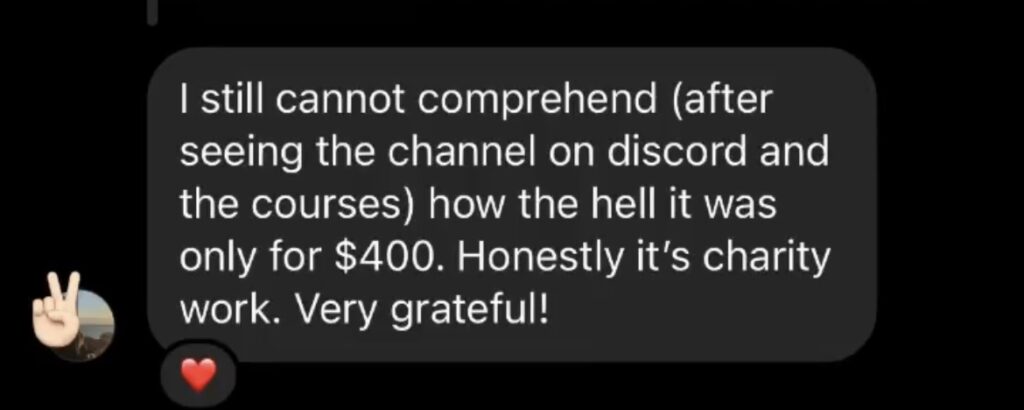 Wolfofbey student testimonial screenshot 67