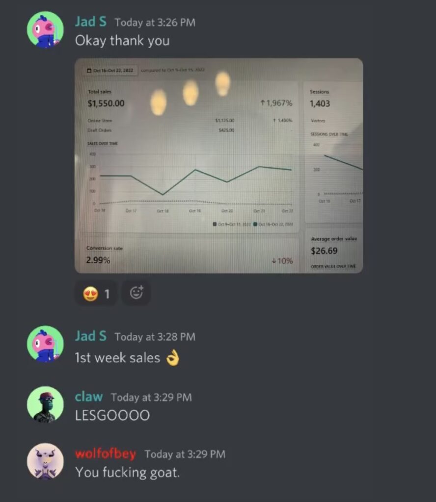 Wolfofbey student testimonial screenshot 75