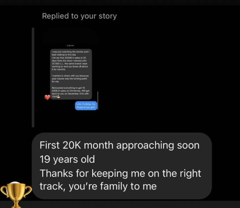 Wolfofbey student testimonial screenshot 101